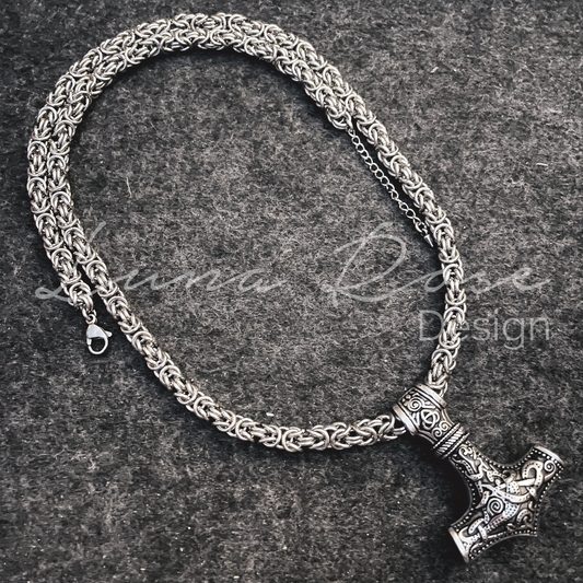 Mjölnir Byzantine Stainless Steel Necklace