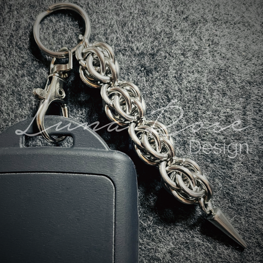 Chunky Sweetpea Stainless Steel Keyring