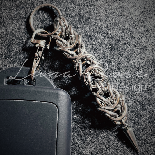 Chunky Boxantine Stainless Steel Keyring